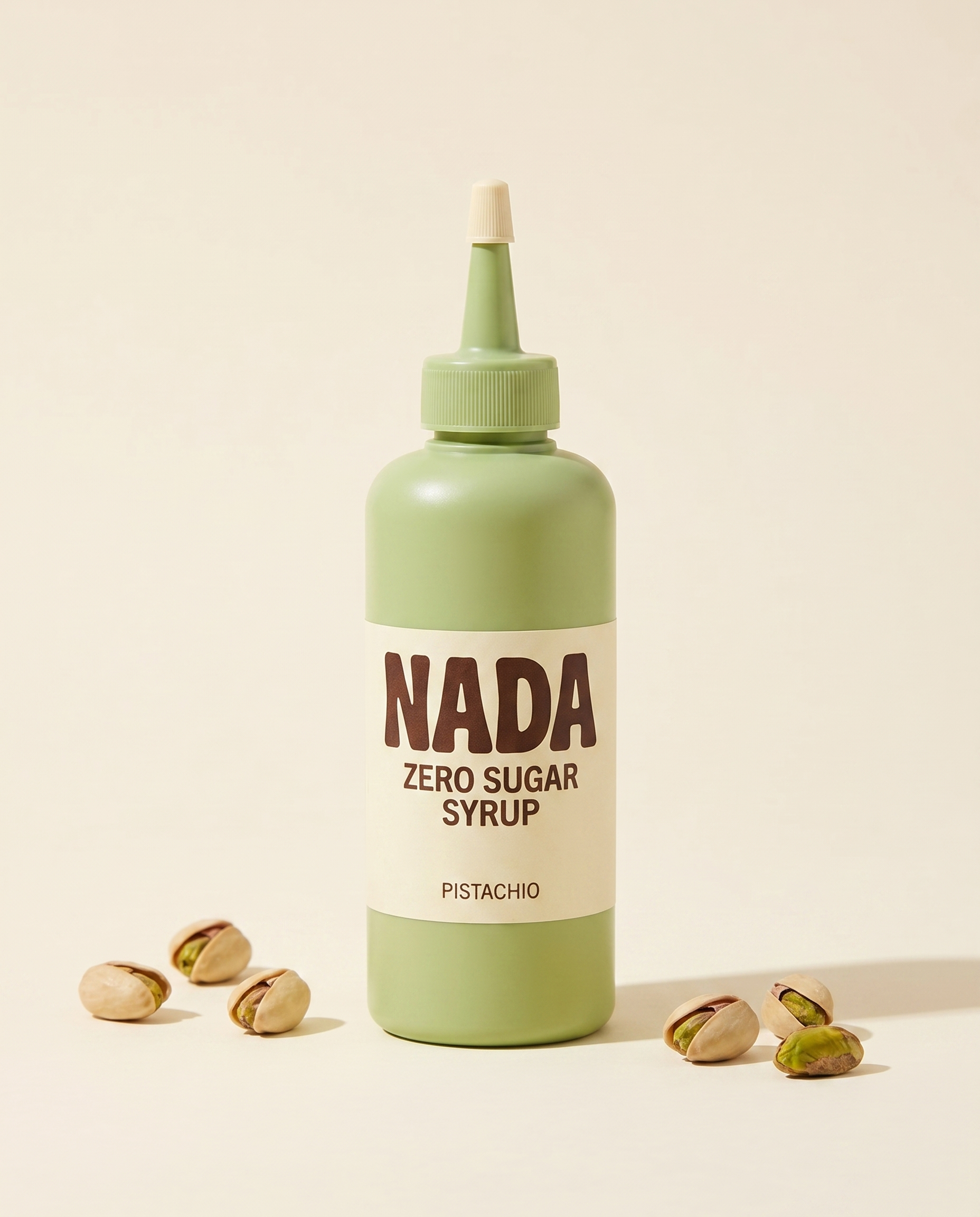 Nada Pistachio zero sugar syrup squeeze bottle