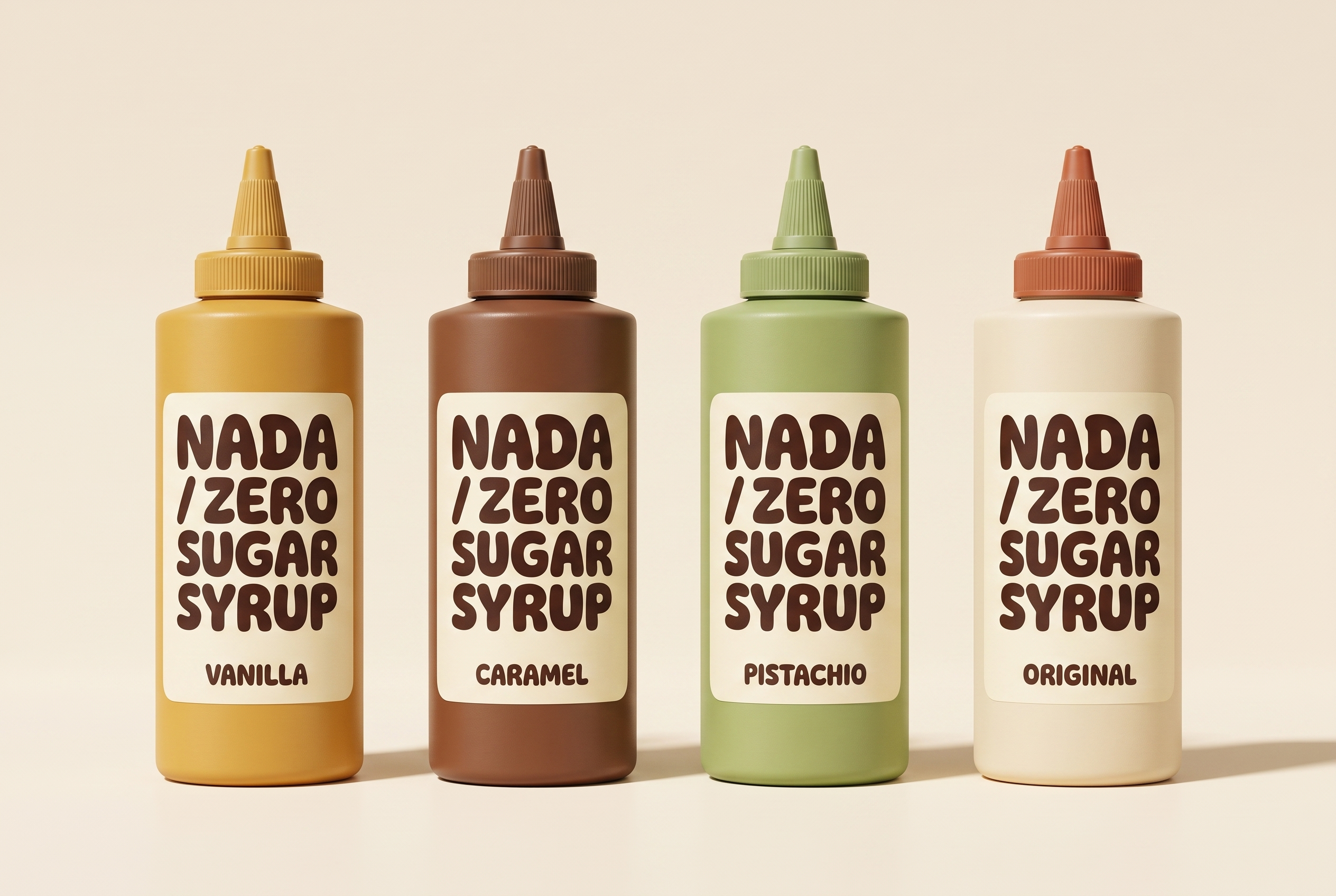 The Whole Nada four flavor zero sugar syrup set