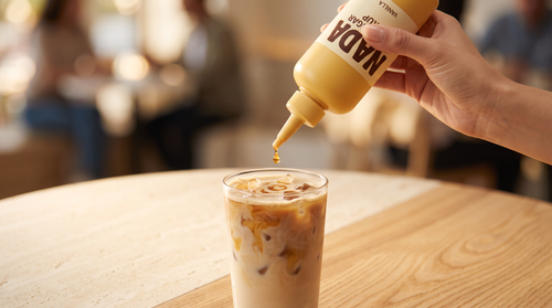 Nada Vanilla squeezed over iced coffee