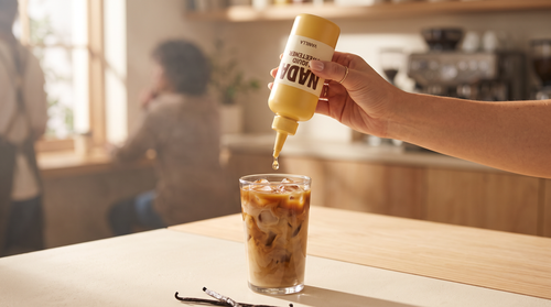 Nada Vanilla squeezed over iced coffee